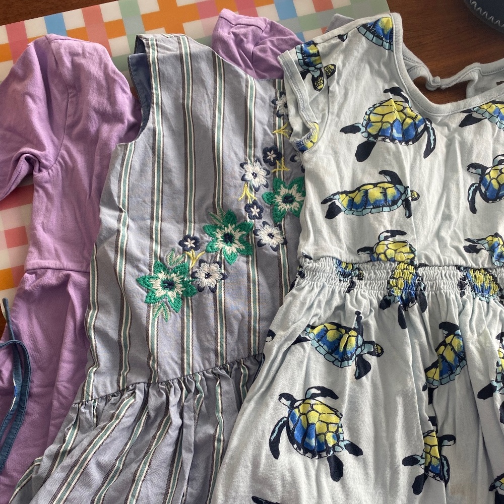 Lot of 3 Tea Collection summer dresses - little girls size 3